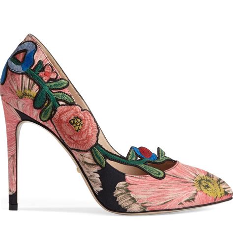 gucci floral pumps|gucci pumps nordstrom.